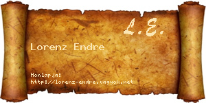 Lorenz Endre névjegykártya