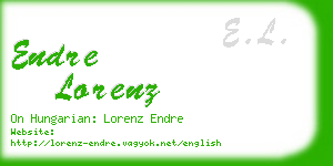endre lorenz business card